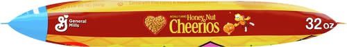 HONEY NUT CHEERIOS HEART HEALTHY BREAKFAST CEREAL, GLUTEN FREE CEREAL WITH WHOLE GRAIN OATS, VALUE BAG, 32 OZ
