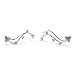925 Sterling Silver Sparkling Purple Swarovski Crystal Flower Vine Cuff Earrings