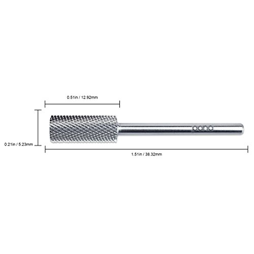 Pana 3/32" Safety Nail Carbide Bit - Silver Small Barrel Head (Grit: Fine - F) for Electric Dremel Drill Machine