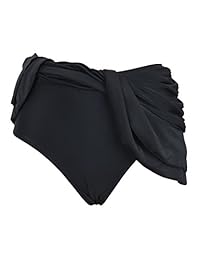 Falda de bikini para dama con falda en la parte inferior de cintura alta, para nadar