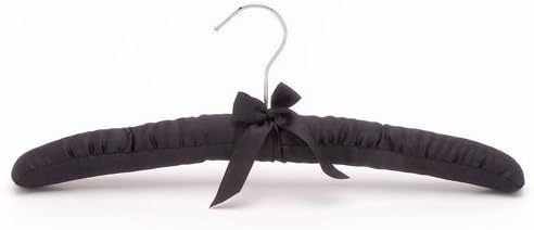 Black Satin Padded Hangers (Set of 25)