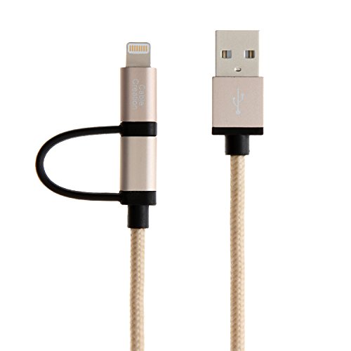 [apple mfi certified] cablecreation 2-in-1 lightning to…