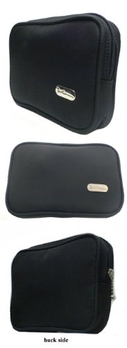 Wallet Size Bag with Compartments for Money and Make-up Items #41115blacksatin
