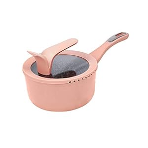 Haufson Pink Sauce pan 18 cm | Melkpan | Werkt met alle belangrijke kookplaten | PFOA Free Non-Stick | Professioneel…