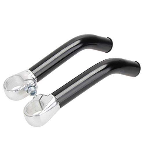 CMrtew 1Pair 22.2mm Bicycle Handlebar Extended Bracket Headlight Mount Bar Computer Holder Lamp Aluminum Alloy Nonslip Support Extender (Black)