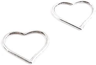 190 Pieces Antique Silver Tone Jewelry Making Charms H2KE3 Love Heart Pendant Ancient Findings Craft Supplies Bulk Lots