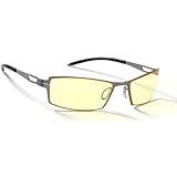 Gunnar Optiks G0005-C011 SheaDog Full Rim Ergonomic Advanced Computer Glasses with Headset Compatibility and Amber Lens Tint, Mercury Frame Finish