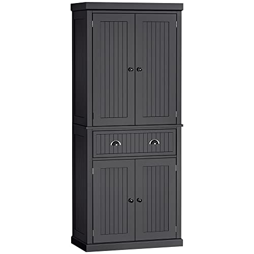 72" Traditional Freestanding Kitchen Pantry Cupboard