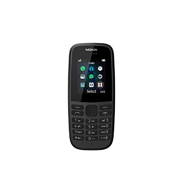 Nokia-105-2019-edition-177-Inch-UK-SIM-Free-Feature-Phone-Single-SIM--Black Nokia 105 (4th Edition) all carriers 1.77 Inch UK SIM Free Feature Phone (Single SIM) – Black