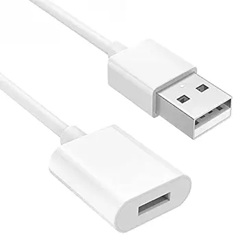[Apple MFi Certified] PAINICA Apple Pencil Charging Adapter 1st gen, Compatible with Apple Pencil 1st Generation, USB Male to Lightning Female Adapter Extend Cord Charger (30cm, White)