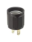 Leviton 61 660 Watt, 125 Volt, Polarized Outlet-to-Lampholder Adapter, Brown