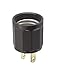 Leviton 61  660 Watt, 125 Volt, Polarized Outlet-to-Lampholder Adapter, Brown primary
