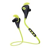 LEMFO Wireless Bluetooth V4.1 Earbuds Noise Cancelling Sports Running Gym Exercise Sweatproof Earphones (Green)