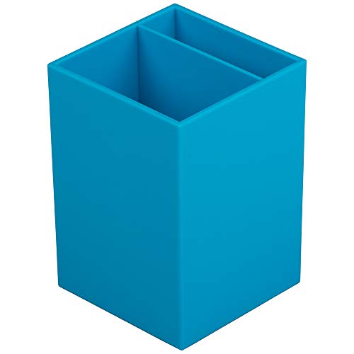 JAM PAPER Plastic Pen Holder - Blue - Desktop Pencil Cup Sold Individually — image 1