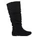 Zuluu Flat Slouchy Knee High Boots Casual Women Soda Shoes