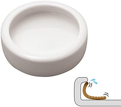 DC ADYOU Reptile Feeding Dish Ceramic Meal Worm Bowl