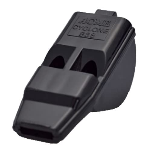 Acme Cyclone Powerful Pealess Airfast Sports Football Referee Whistle 888 Black