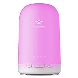 Pallas Aromatherapy Essential Oil Diffuser, 200 milliliter Ultrasonic Diffusers Cool Mist Humidifier with Auto Shut-Off and 24 Colors LED Lights Changing for Home Office Baby Yoga Spa