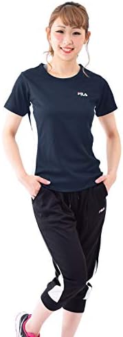 Fila 410900 Women’s Sportswear, Top and Bottom Set, Absorbent, Quick Drying, Body Cover