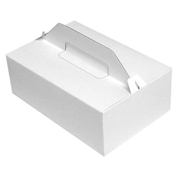 50 Stk. Tragebox für Tortenstücke und Kuchenstücke 27x18x10cm, weiß