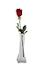 Flower/Bud Glass Vase Decorative Centerpiece for Home or Wedding by Royal Imports - Stripe Design 8.5