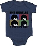 Beatles Hard Days Night Unisex Baby Infant Bodysuit Romper, Blue