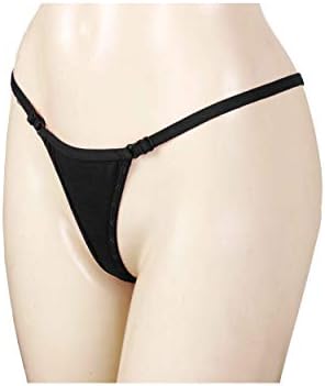 ASRAW Women's Cotton Y String Panty (Black_Free Size)
