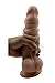 Veiny George 7 Inch Dildo with Stretchable Skin, Realistic Moving Skin Cock with Suction Cup by New York Exotic Novelties (7, Flesh) NYSE0018