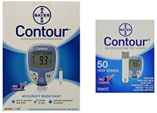Bayer Ascensia Contour Blood Glucose Monitoring System with 50 Contour Blood Glucose Test Strips (Bundle) Bayer Ascensia Contour Blood Glucose Monitoring System with 50 Contour Blood Glucose Test Strips (Bundle)