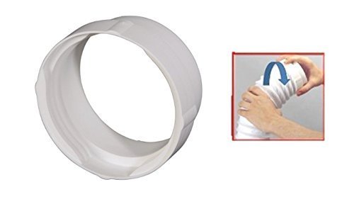 Abluftschlauch-Adapter für Wäschetrockner, Für 102-mm-Abluftschläuche und 100-mm-Trockner-Anschlüsse, Weiß