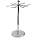 Deluxe Stainless Steel 4 Prong Safety Razor and Shave Brush Shave Stand - Holds 2 Double Edge Safety Razors and 2 Shave Brushes