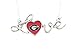 Georgia Bulldogs UGA Heart Love Script Fashion Necklace Jewelry