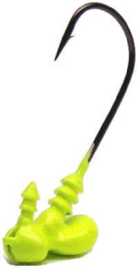 Megastrike Saltwater Pro-Shak E2 (Screw Lock) Shakey Head Jig, Pack of 4 (3/8-Ounce, Chart)
