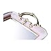 roomfitters Decorative Mirrored Vanity Tray, Makeup Jewelry Bathroom Organizer 13.5 x 8.3 inch - Antique Baby Pink with Gold Painted Handles