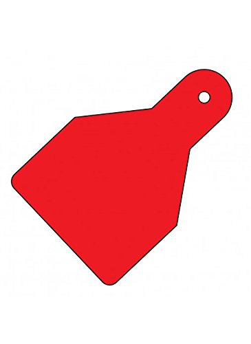 Caledonia Signs 55156 Plain Id Wide Flag Tags, 100 mm x 65 mm, Red, 100 mm x 65 mm (Pack of 20)