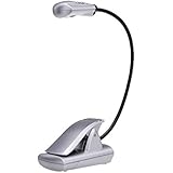 Light It! By Fulcrum, LED Book Reading Light, Clip On, Silver