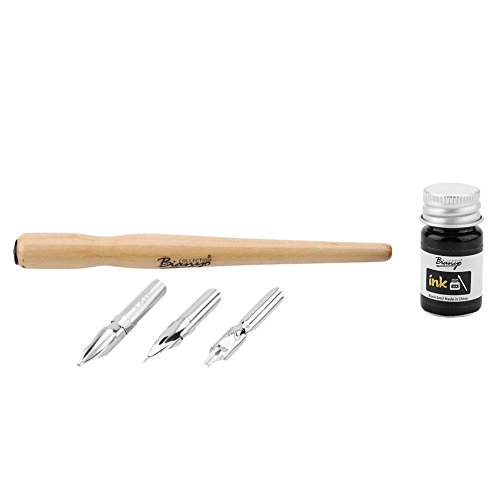 Comic Pen Set, Wooden Holder Artist Cartoon Pen Set Calligraphy Dip ...