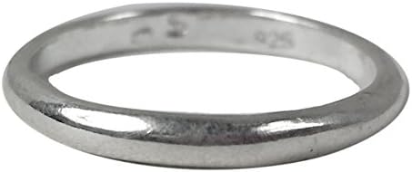 Sterling Silver .925 Polished Baby 2mm Band Ring Size 1