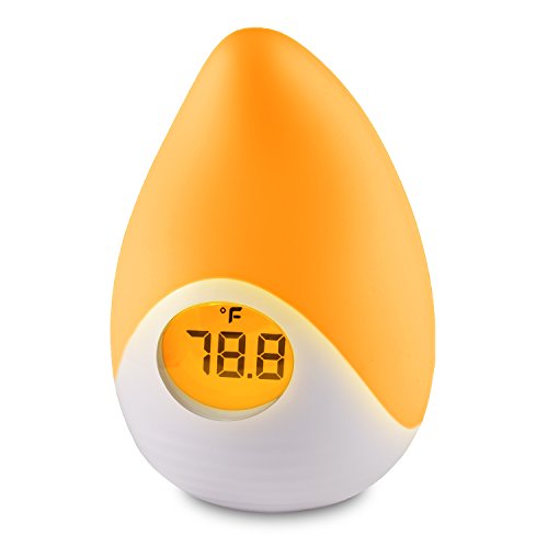Measupro nursery safety thermometer night light with co…
