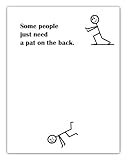 Some People Just Need a Pat on the Back Funny Notepad 4.25 x 5.5, 50-sheet