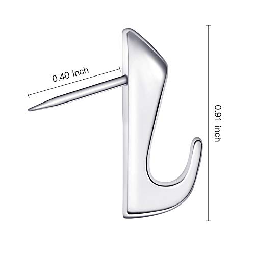 30 Pieces 20 Lbs Pin Hooks Push Pin Hangers Metal Push Pin Hooks