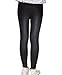 Swtddy Kids Girls Leggings Stretch Faux Leather Pants Tights Slim Thin Trousers (Tab Size 130(For Height 120-130cm), Black)