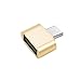Micro Male OTG to USB Female Adapter with 3FT Micro USB Cable,CA Nylon Braided High Speed Micro USB Charging Cord Android Fast Charger Cord for Samsung Galaxy S7 Edge/S6/S5/S4 and more-Gold
