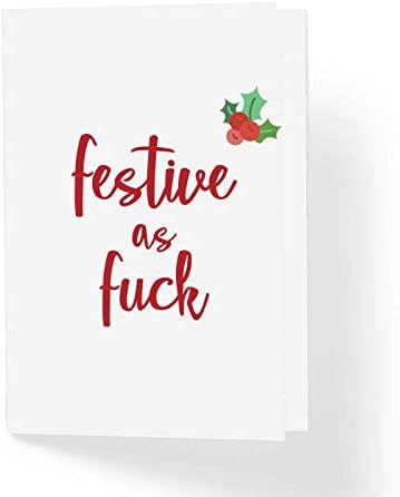 Funny Adulte Carte De Noel Festive Af Carnet Avec Vacances Humoristique Carte D Anniversaire Interieur Vierge Avec Kraft Enveloppe 12 7 X 17 8 Cm Pack Of 1 Amazon Fr Fournitures De Bureau