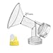 21 mm One-Piece Breastshield w/Valve and Membrane Compatible with Medela Breast Pumps; Replace Medela 21 mm Personal Fit Breast Shield and Connector; Made by Maymom