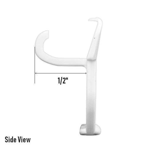 HunterDouglas Bottom Rail Handle for Cordless Cellular Honeycomb LiteRise Shades (Pack of 2) (White, 3/4 Inch Pleat)