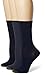 Gold Toe Women's Non-Binding Flat Knit Crew Sock 3-Pack, Navy/Denim, Shoe Size: 6-9/socks size: 9-11