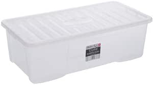 Brillante Cristal 62 litros Caja de plástico y Tapa [e96484 ...