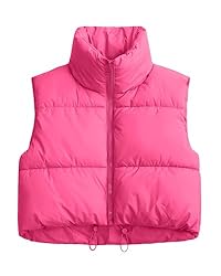 Cityork Women's Winter Crop Vest Puffer Lightweight