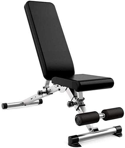 PEDFI Adjustable Weight Bench Multifunctional Professional Adjustment Weight Bench, Home Fitness Equipment Bearable Weight 200kg Black
